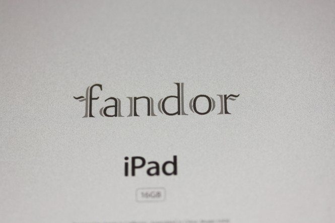 2 color iPad logo engraving