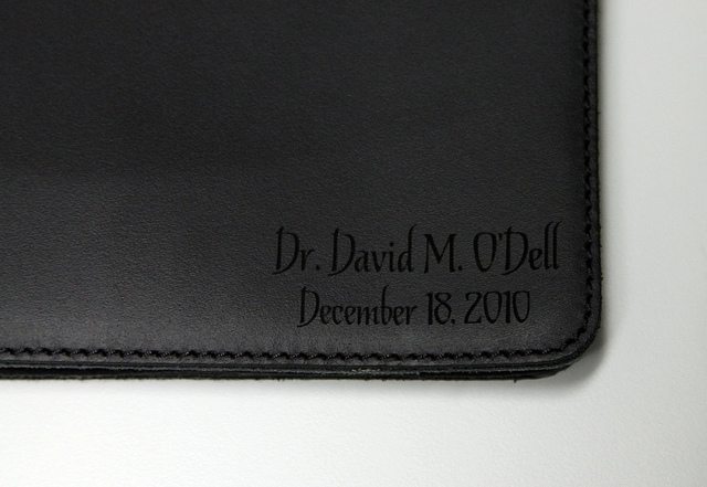 Custom Laser Engraved Saddleback Leather iPad Case