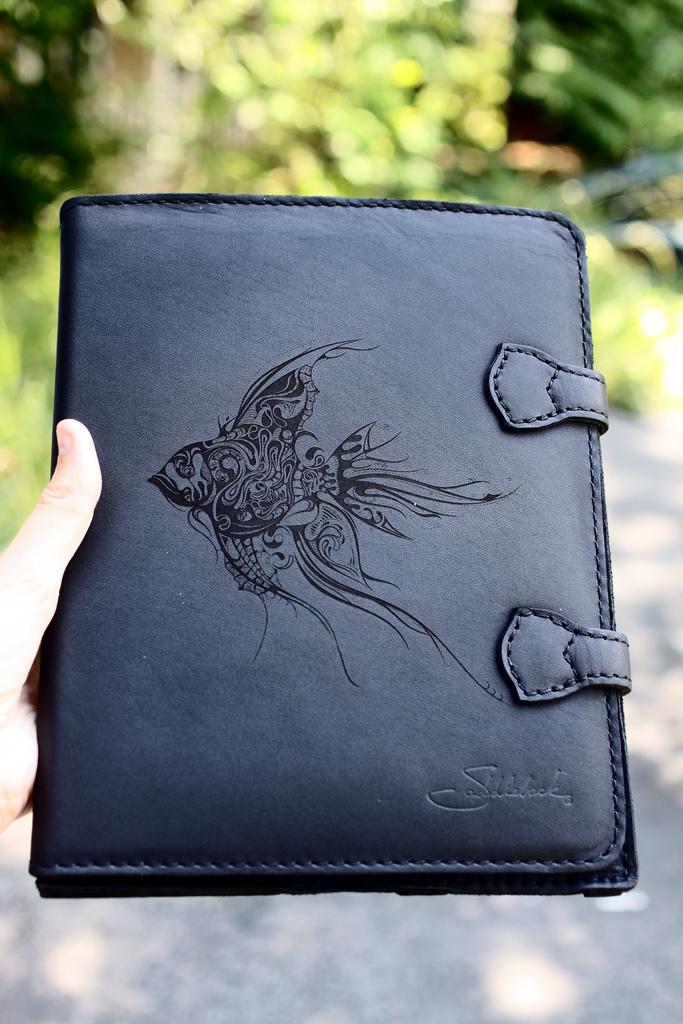 Custom Laser Engraved Saddleback Leather iPad Case