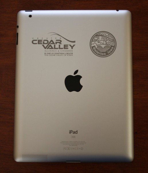 Dark colored iPad Engraving