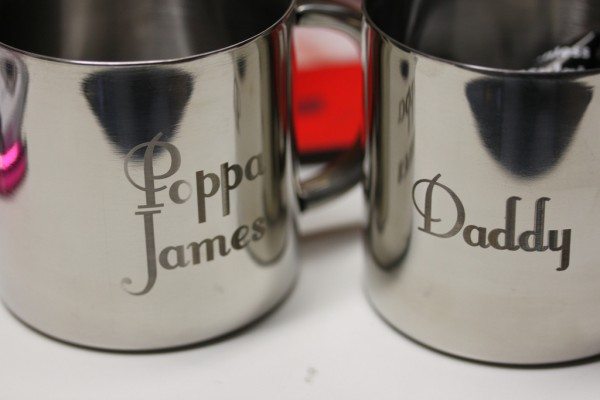 Engraved Stainless Steel Cups