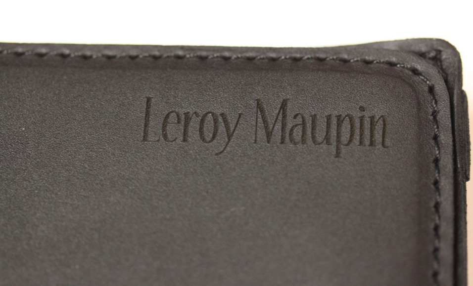 Engraving on thick leather iPad case