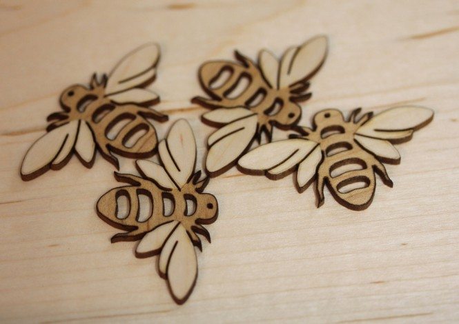 Laser-cut bees