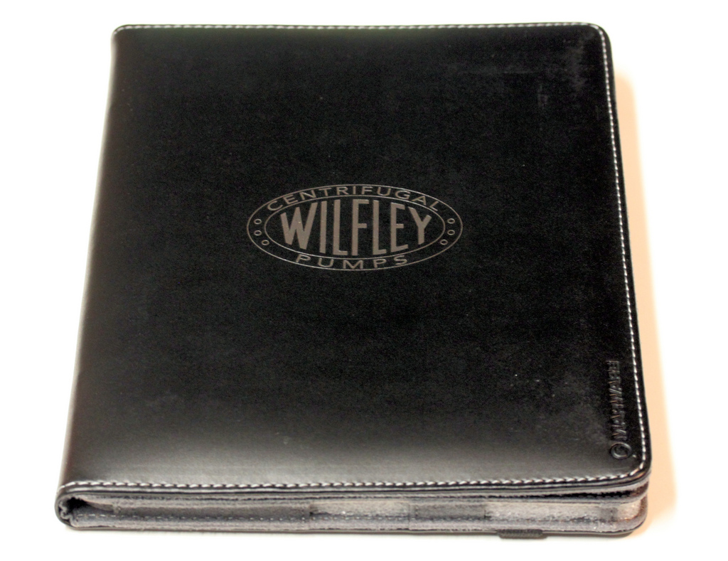 Logo on Eco-Vue Leather iPad Case