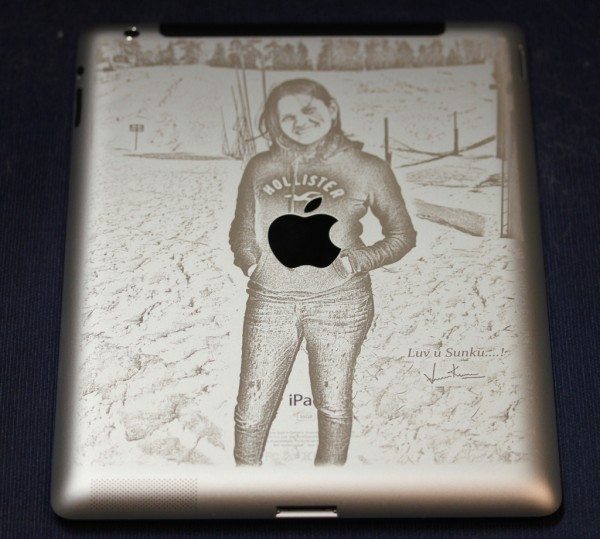 Photo engraved on iPad