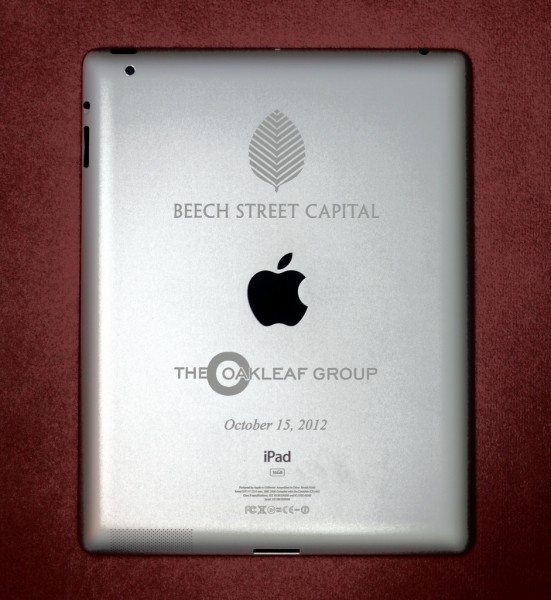 Beech Street Capital iPad Engraving