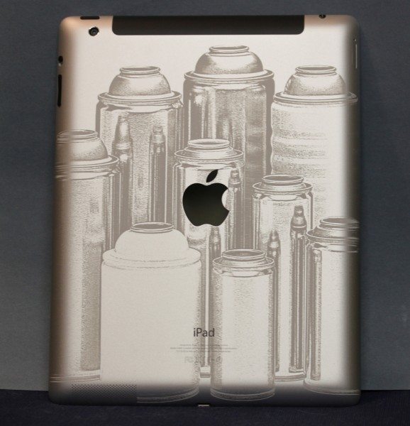 Laser etched iPad - bottles