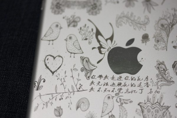 Detailed iPad mini engraving