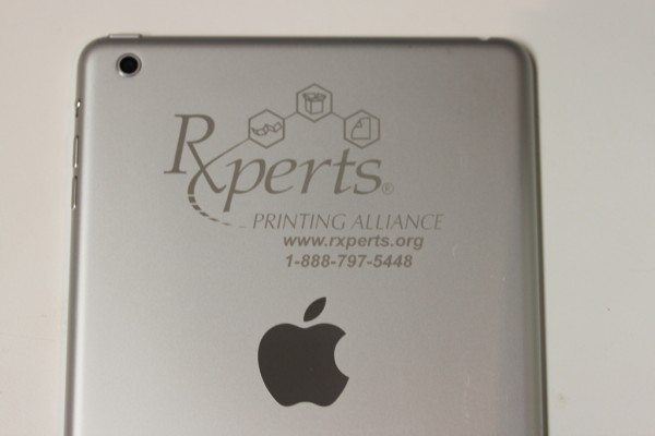 White iPad mini engraving