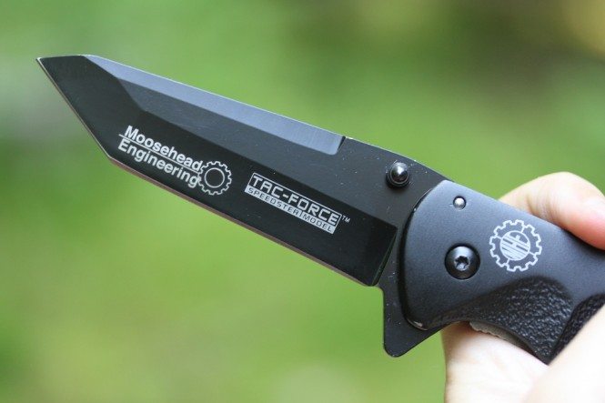 Laser engraved knife blade