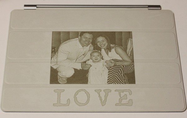 Photo on Cream leather iPad Smart Cover