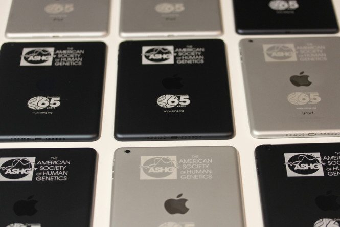 Silver and Slate iPad mini engraving
