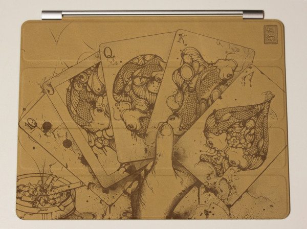 Engraved Leather iPad Smart Cover