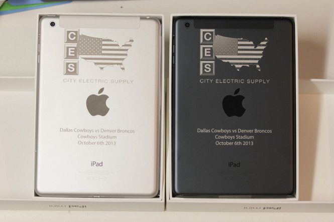 Engraved Silver and Slate iPad minis