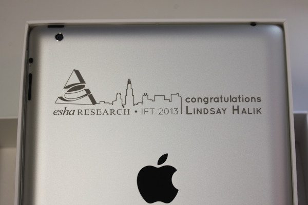 Congratulatory iPad Engraving