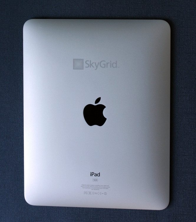 Engraved iPad - SkyGrid Logo