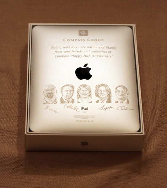 Engraved iPad for Compass Group