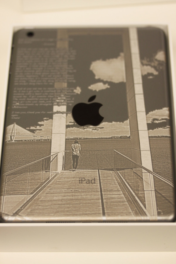Laser Engraved iPad mini in Space Gray