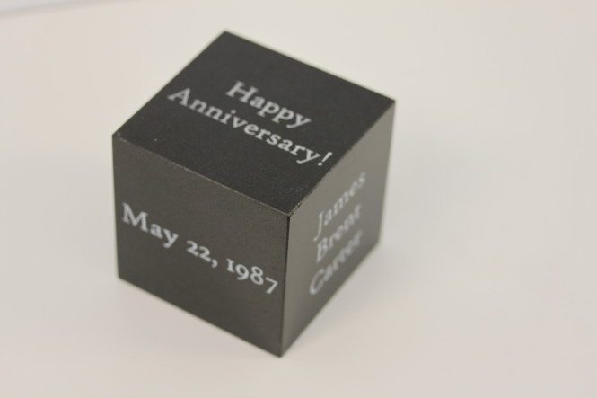 Anniversary Granite Cube