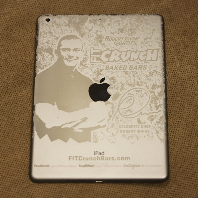 Space Gray iPad Air Engraved With Gray Mark