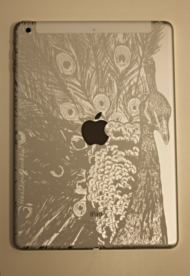 Peacock iPad Air Engraving