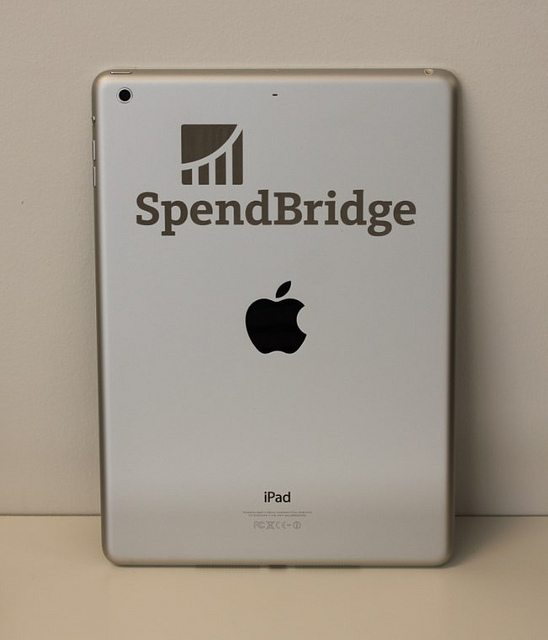 SpendBridge Logo iPad Air Engraving