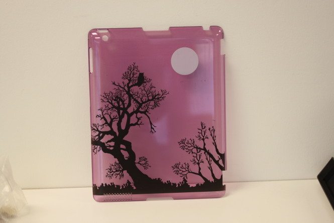 Custom Printed Translucent Purple iPad Back Case
