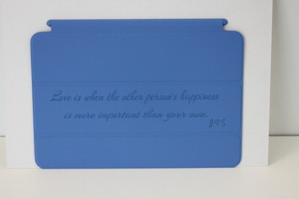 Engraved iPad mini Smart Cover 1