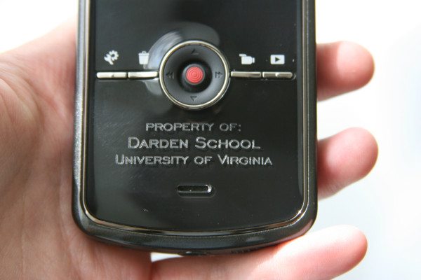 UVA Darden School - Laser engraved Kodak Zi8 video camera