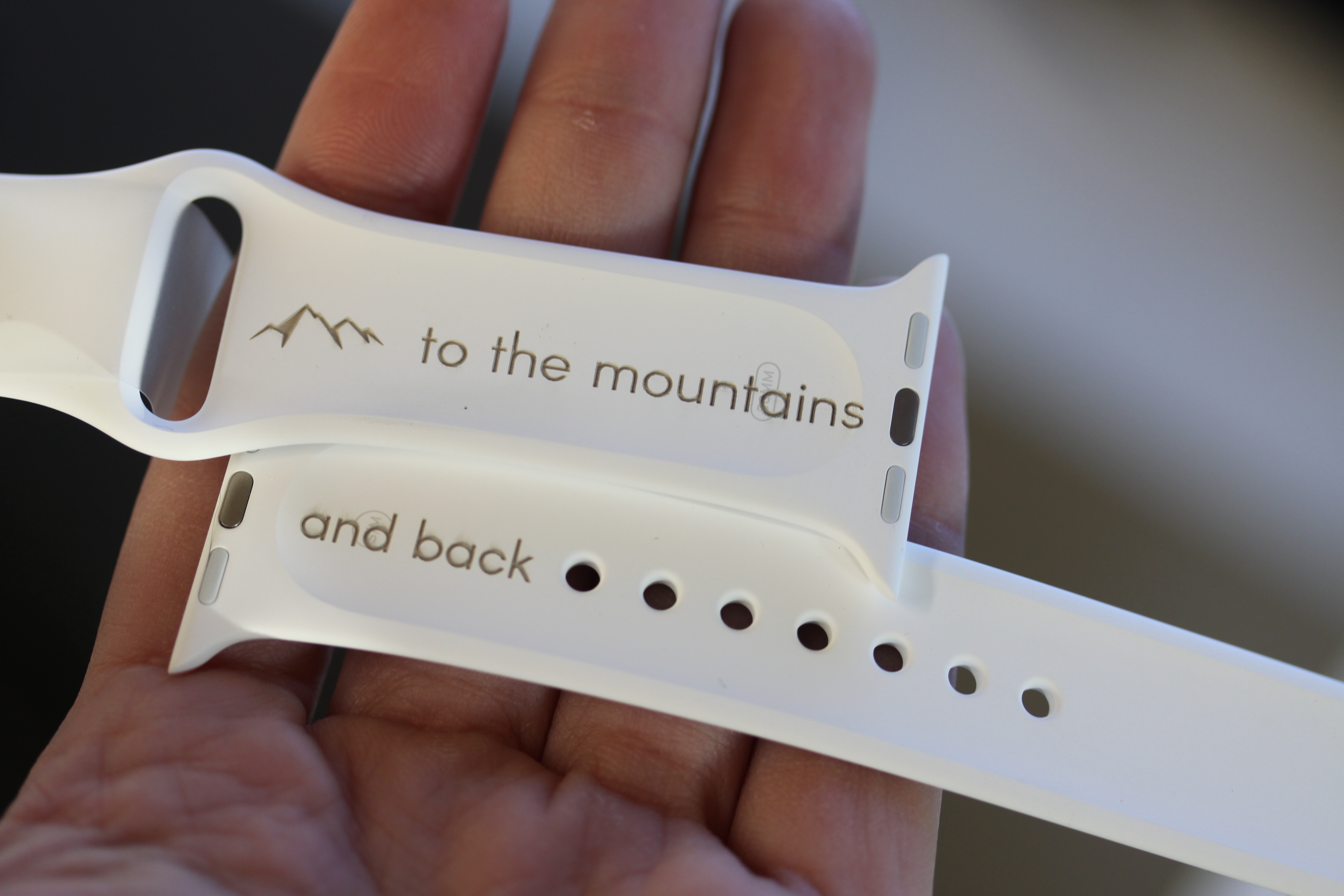 Personalized White Apple Watch Band