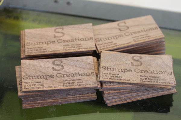 Wooden Laser Engraved Business Cards