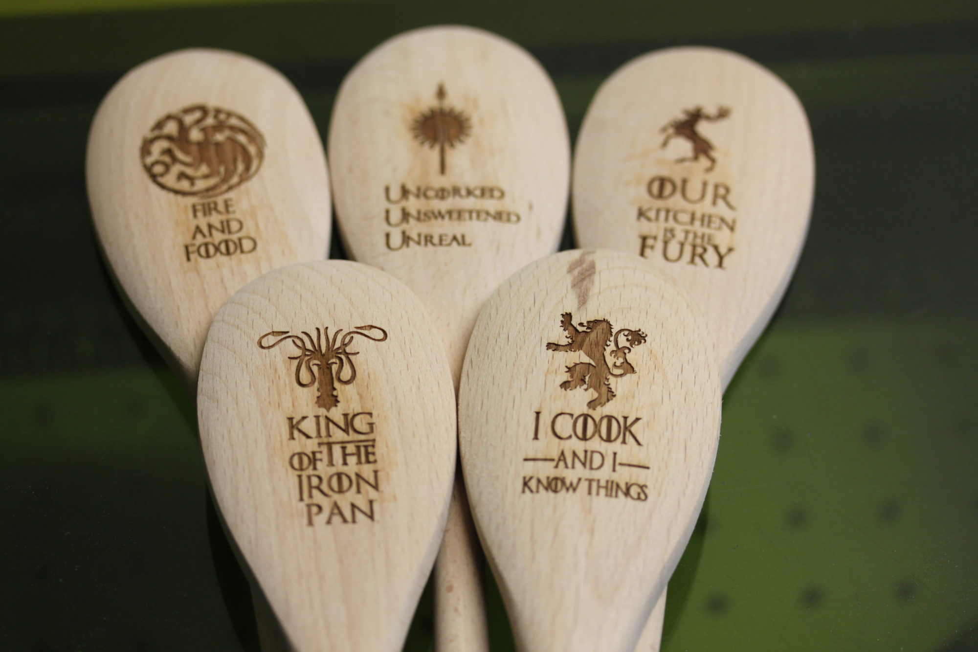 Engraved Kitchen Spoons