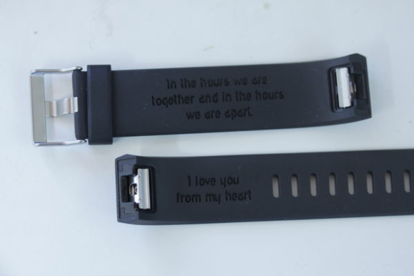 Inscription Engraved on Fitbit Band